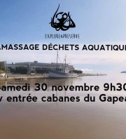 Ramassage de déchets aquatiques - Cabanes du Gapeau