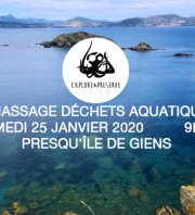 ramassage déchets aquatiques Presqu'île de Giens