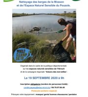 Nettoyage des berges de la Mosson