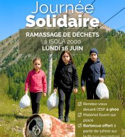Journée solidaire - Ramassage de déchets à Isola 2000
